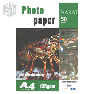GLOSSY 50 sheets / A4 / 135g پشت چسب دار