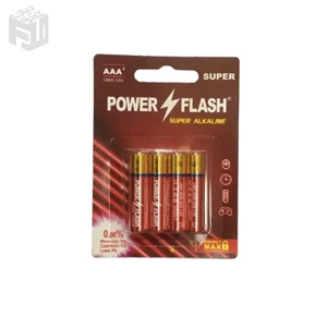 باطری نیم قلمی آلکالاین پاور فلش Power Flash بسته 4 عددی