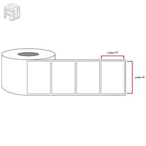 لیبل کاغذی سایز 51 × 34 میلی متر تک ردیف