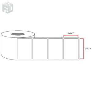 لیبل کاغذی سایز 51 × 34 میلی متر تک ردیف