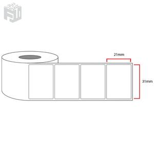 لیبل کاغذی سایز 31 × 21 میلیمتر - یک ردیف